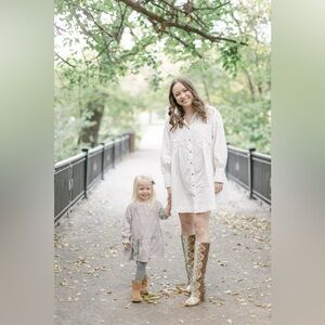 Boutique Ling Sleeve White Dress